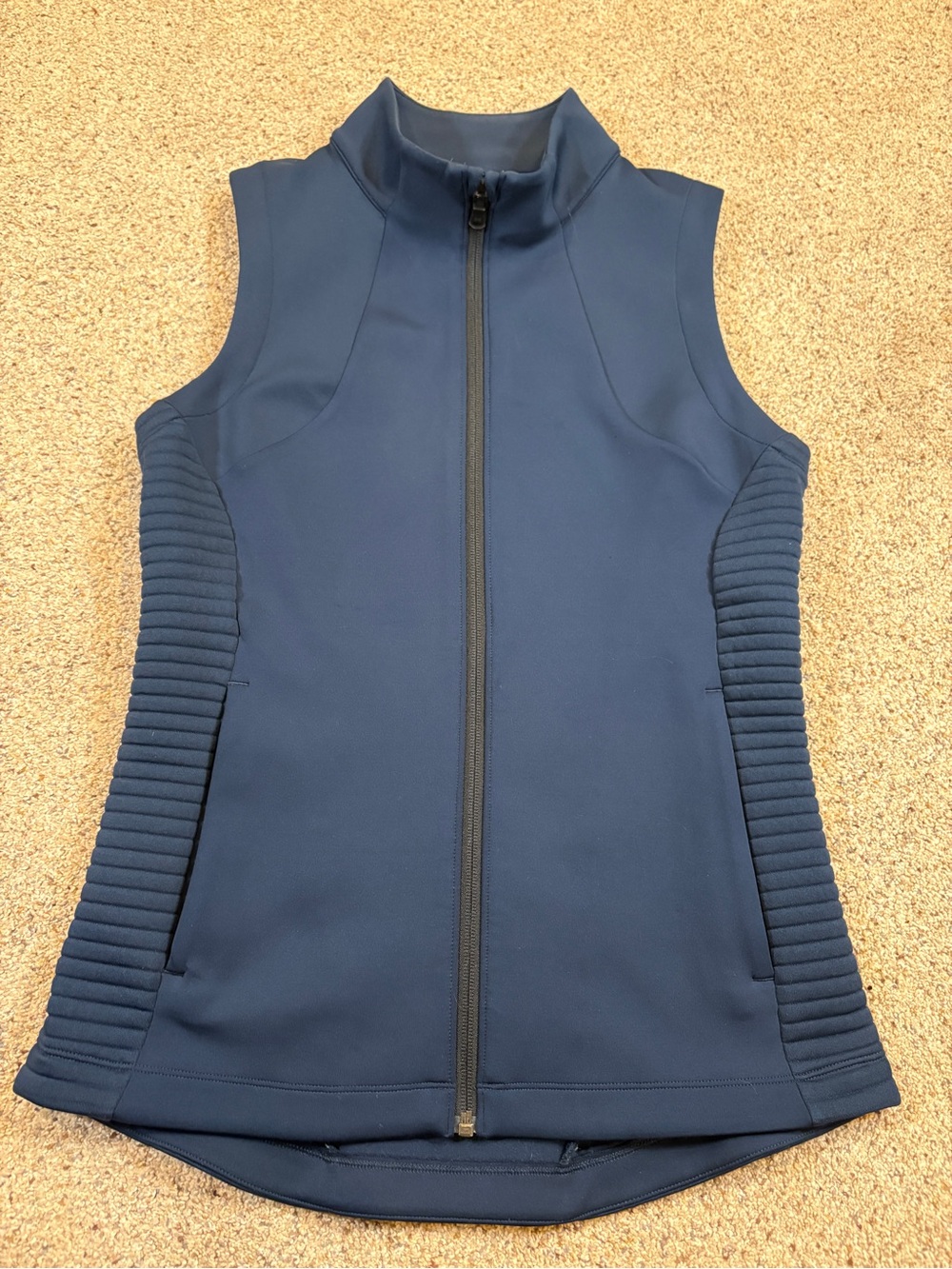 Under Armour Navy Zip-Front Coldgear Performance Vest Golf Activewear